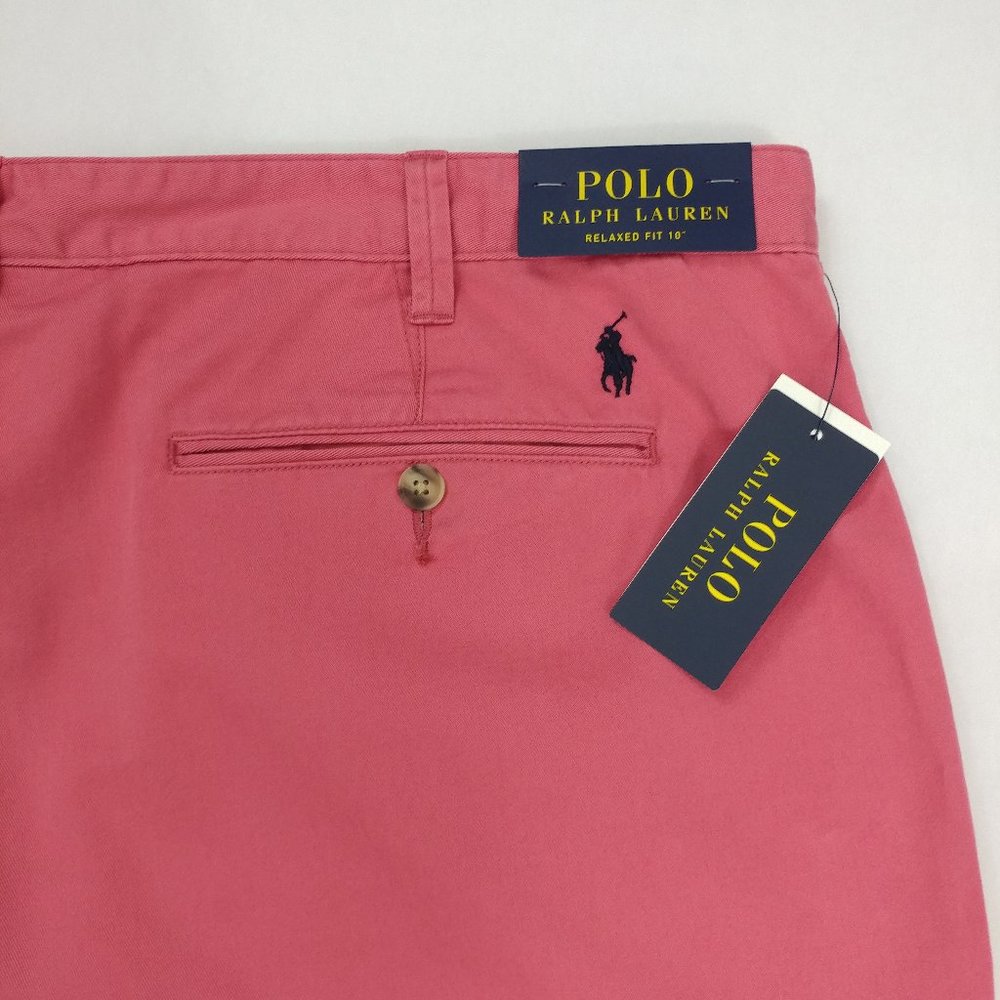 Polo Ralph Lauren Relaxed Fit 10" Chino Shorts Men`s Size  42 Red